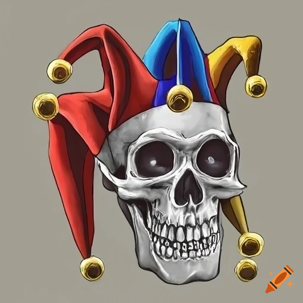 Skull with a jester hat