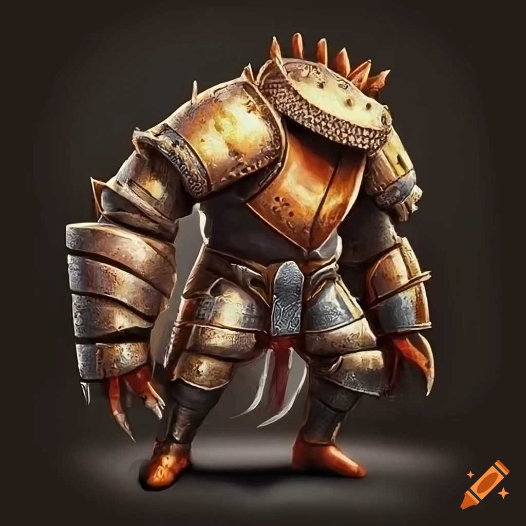 Crab themed knight on Craiyon