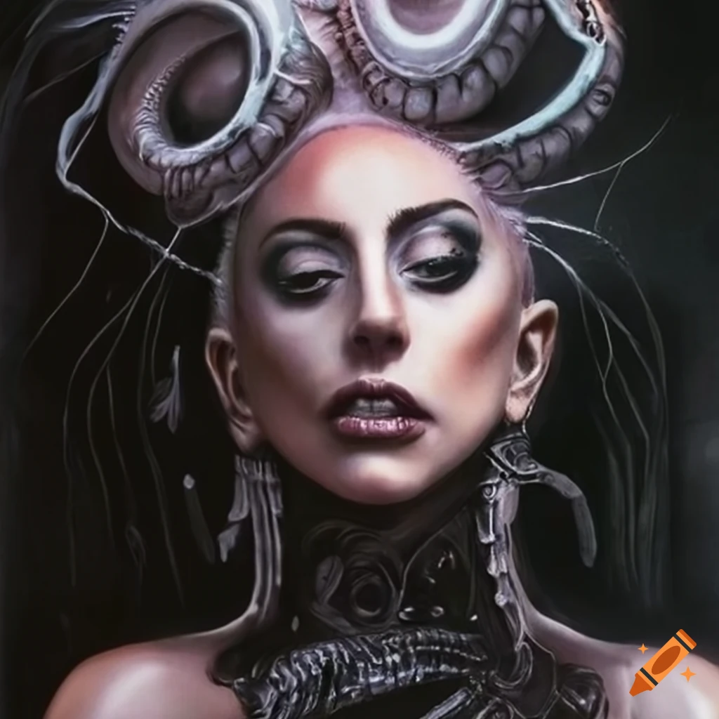 Lady gaga artwork by h.r. giger on Craiyon