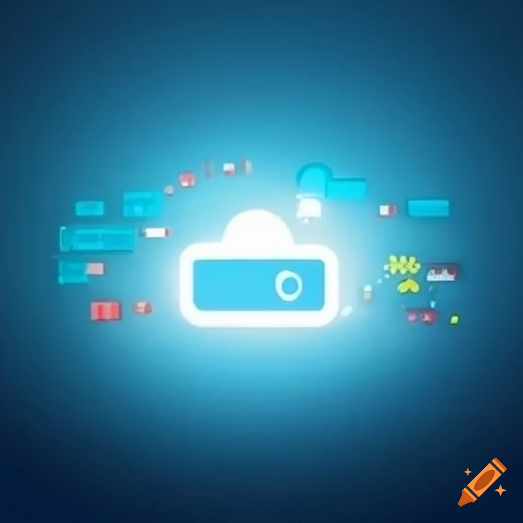 Conceptual image of cloud security