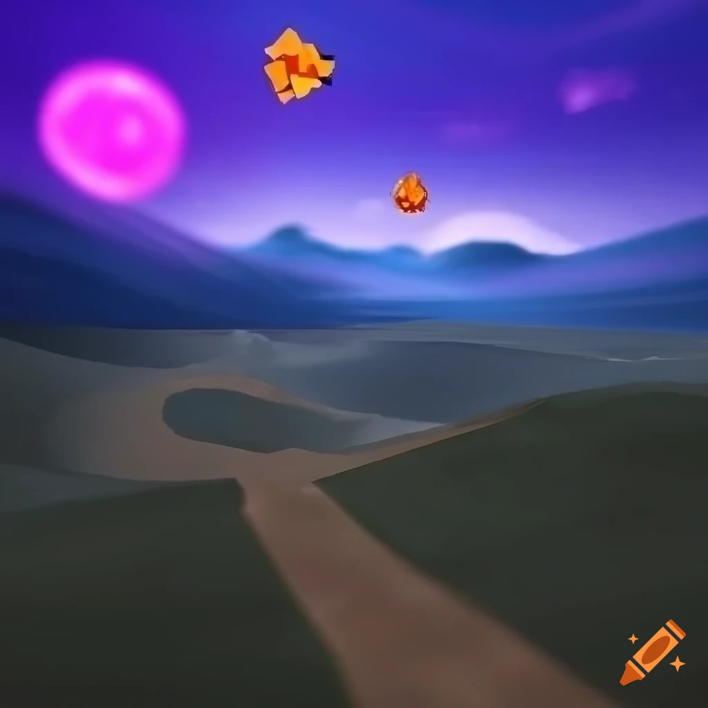 Super mario 64 wet-dry world landscape on Craiyon