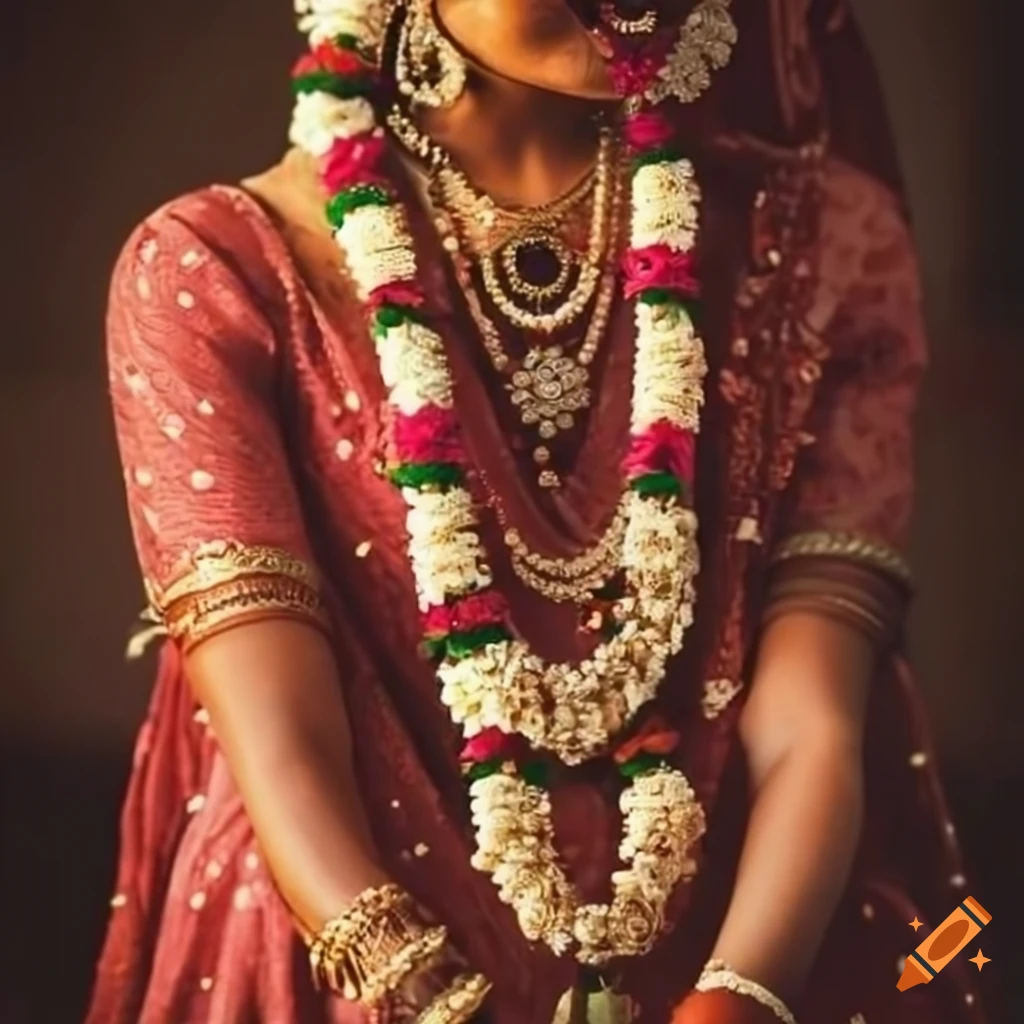 Garland maker in india on Craiyon