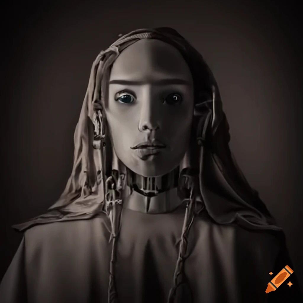 Robot depicting jesus on Craiyon