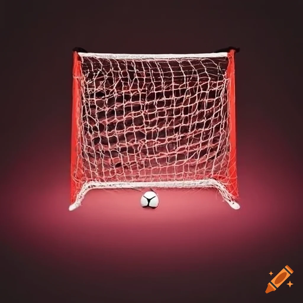 Soccer goal net made with onion material on Craiyon