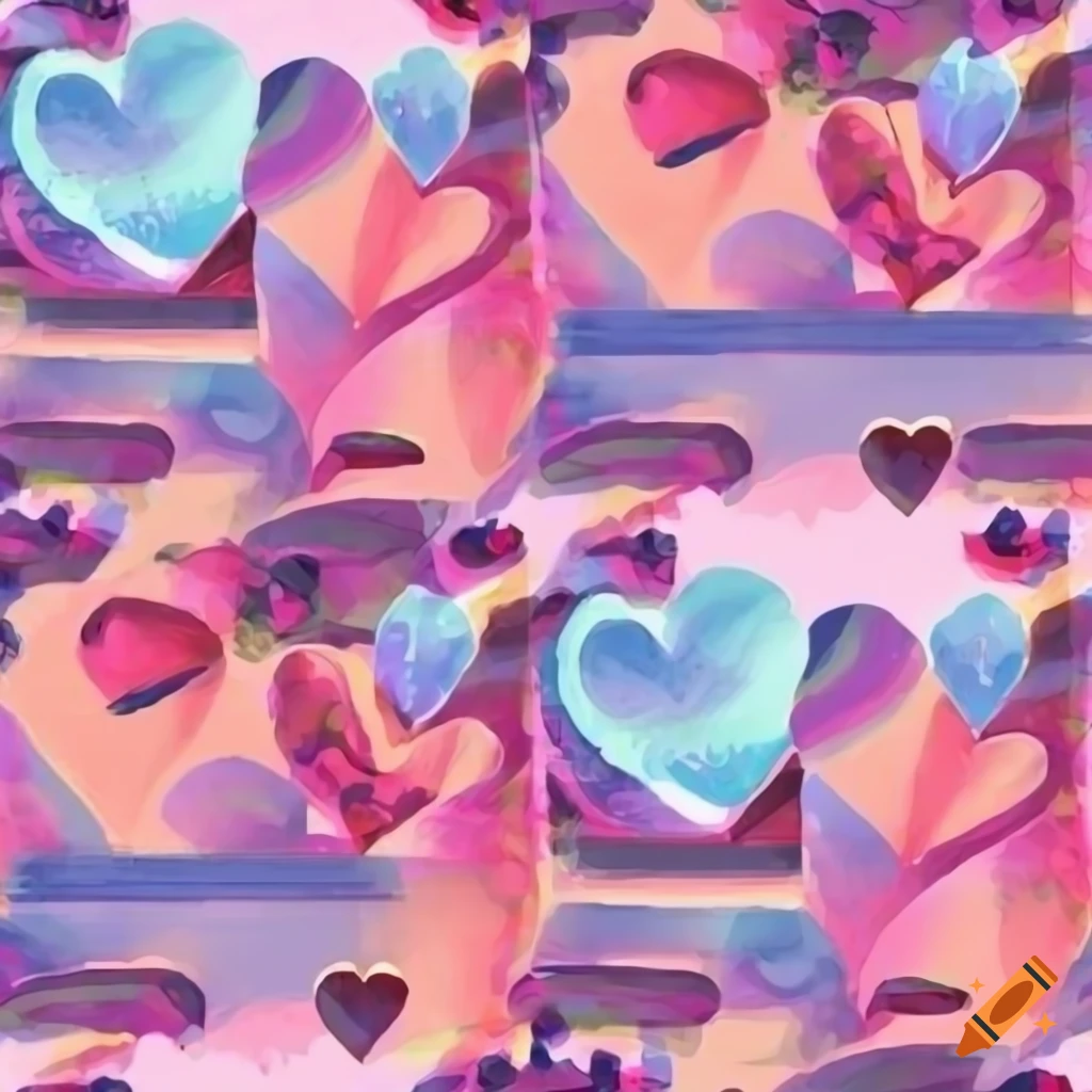 Romantic pastel seamless pattern for valentine's day design on Craiyon