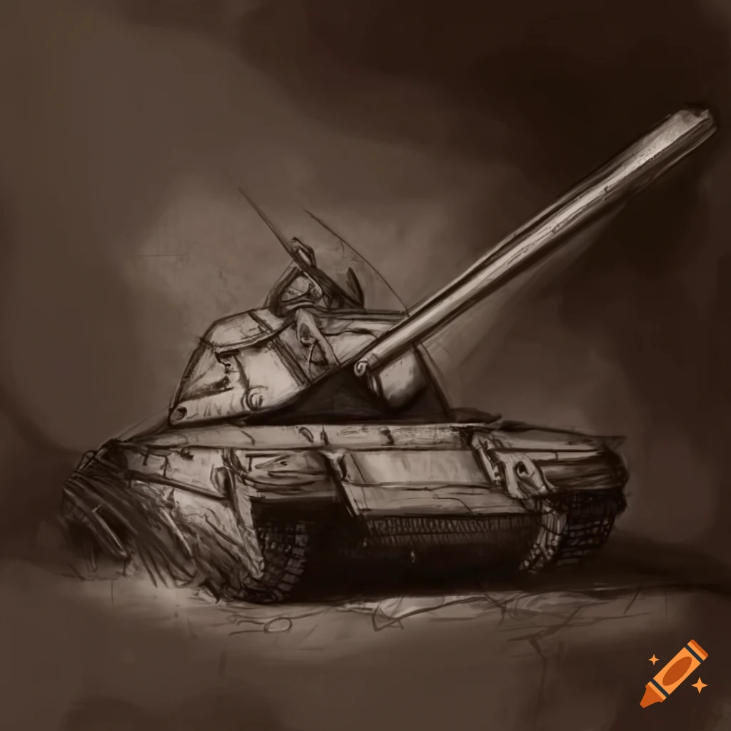 Medieval battle with modern tanks on Craiyon