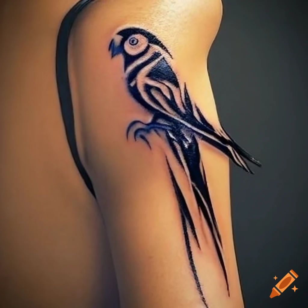 Japanese Style Bird Tattoo By @chenjie.newtattoo - Tattoogrid.net