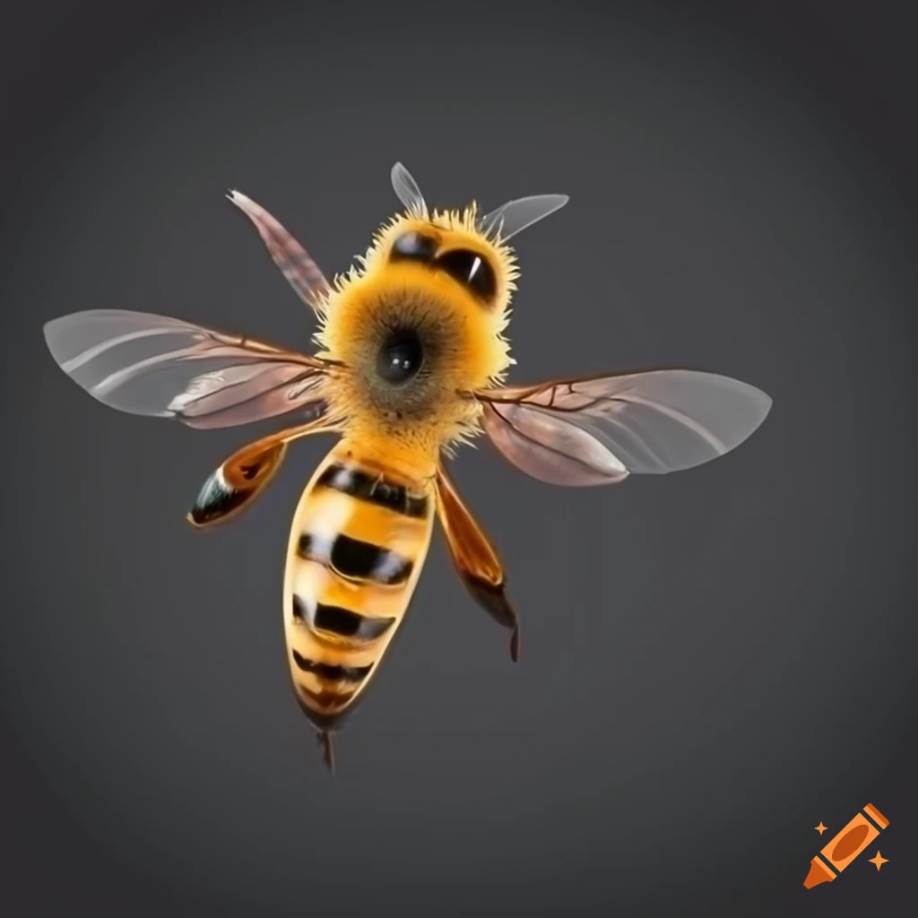 Queen bee on a dark background on Craiyon