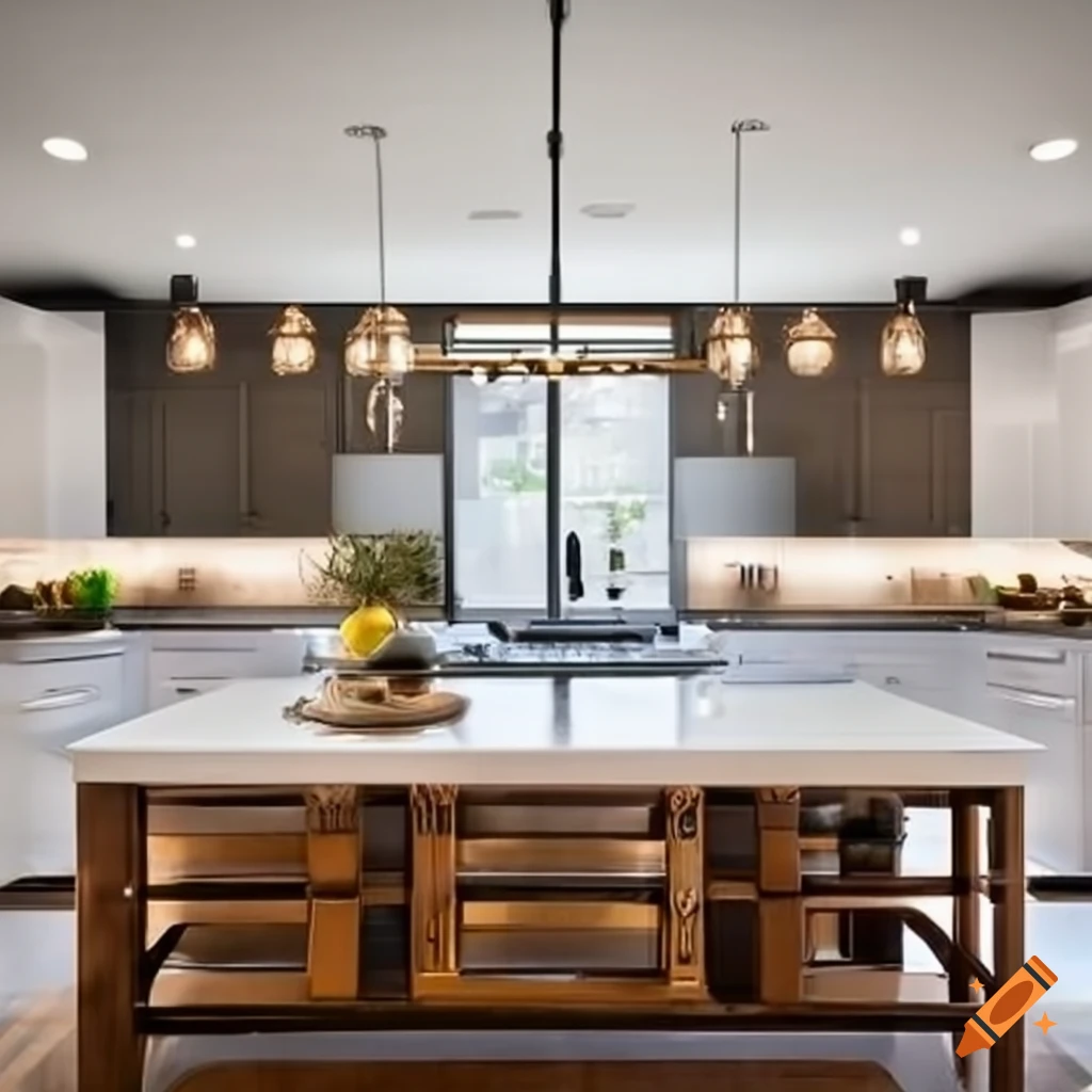 Luxury modern kitchen in high definition on Craiyon