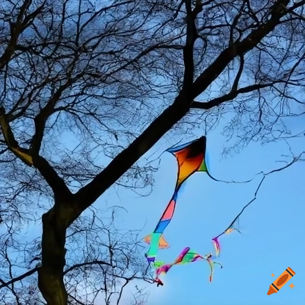 Kite stuck in a tree