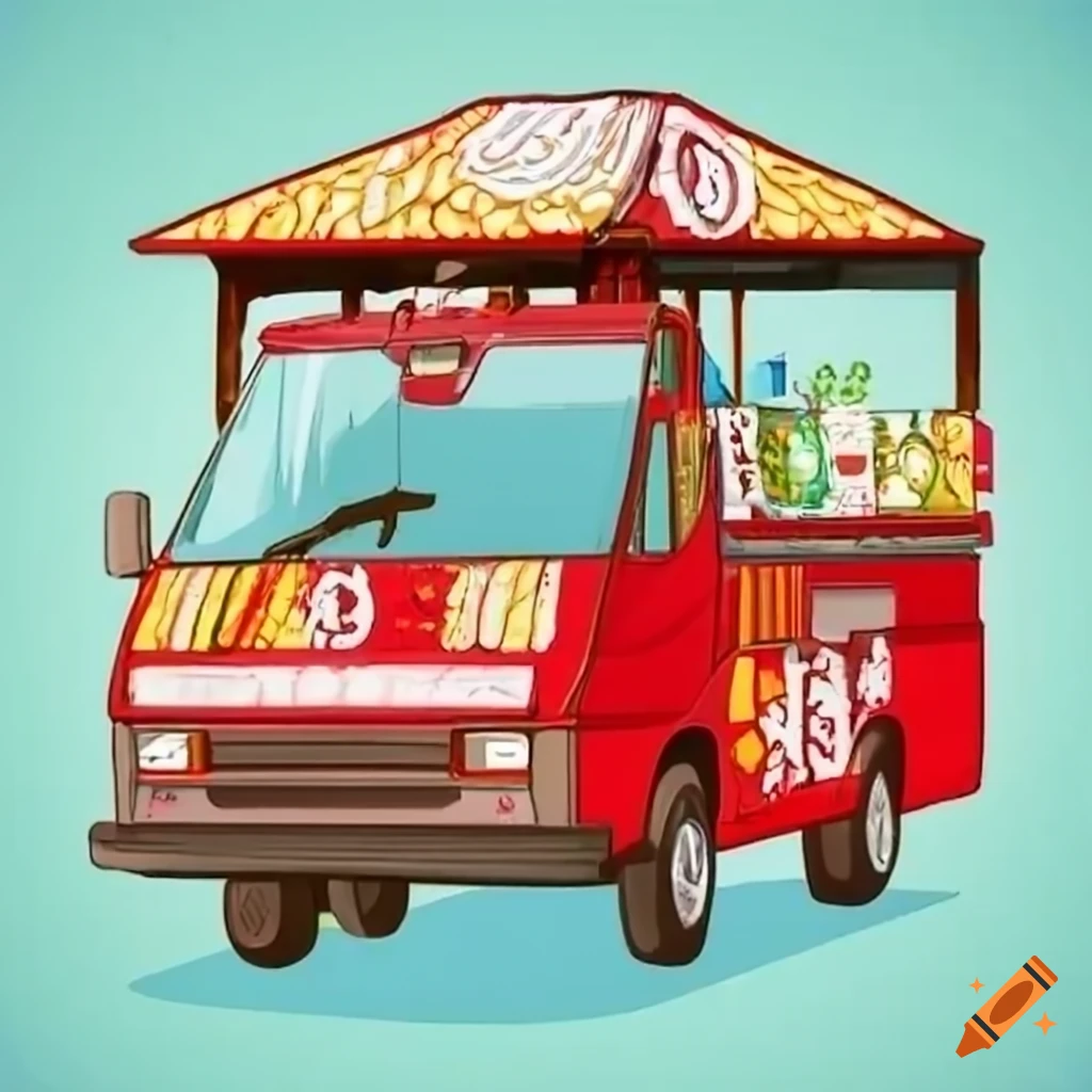 Japanese food truck on Craiyon