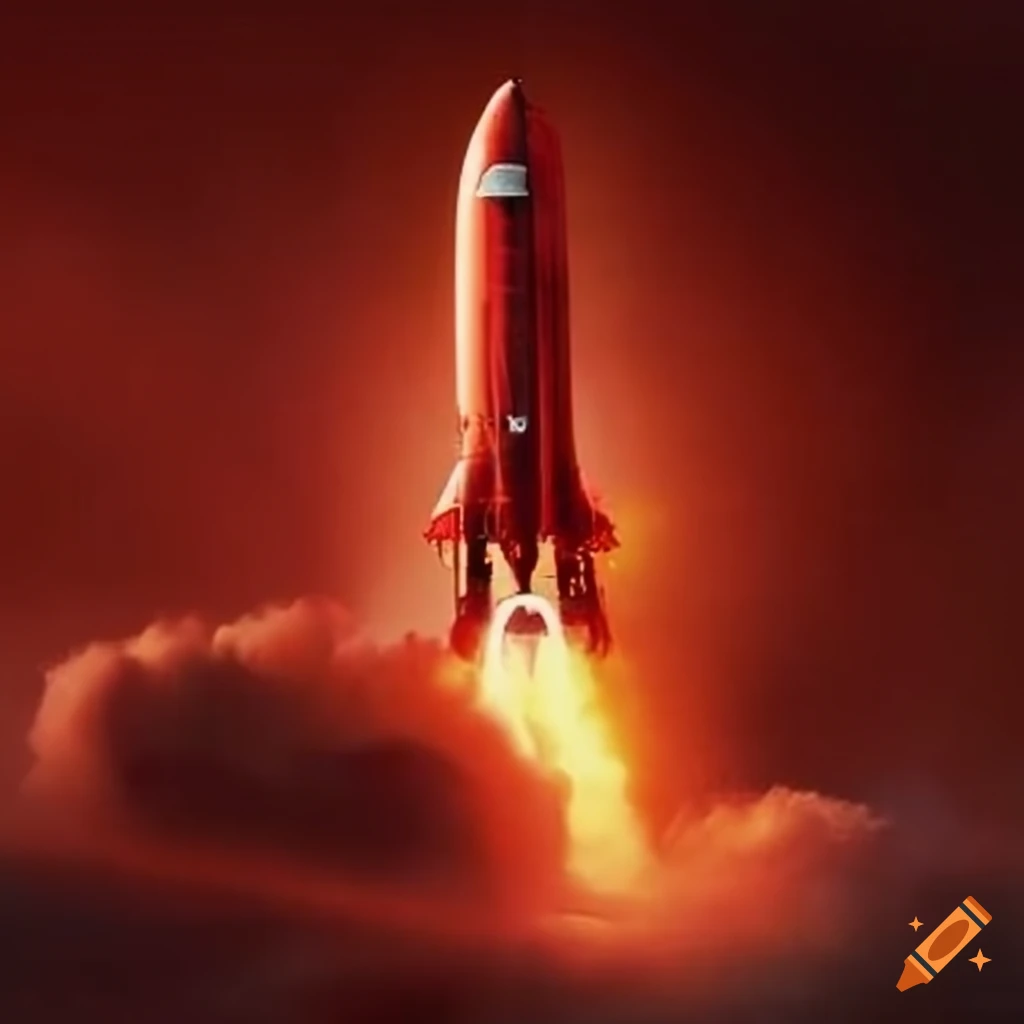 Movie poster for 'my red rocket' on Craiyon