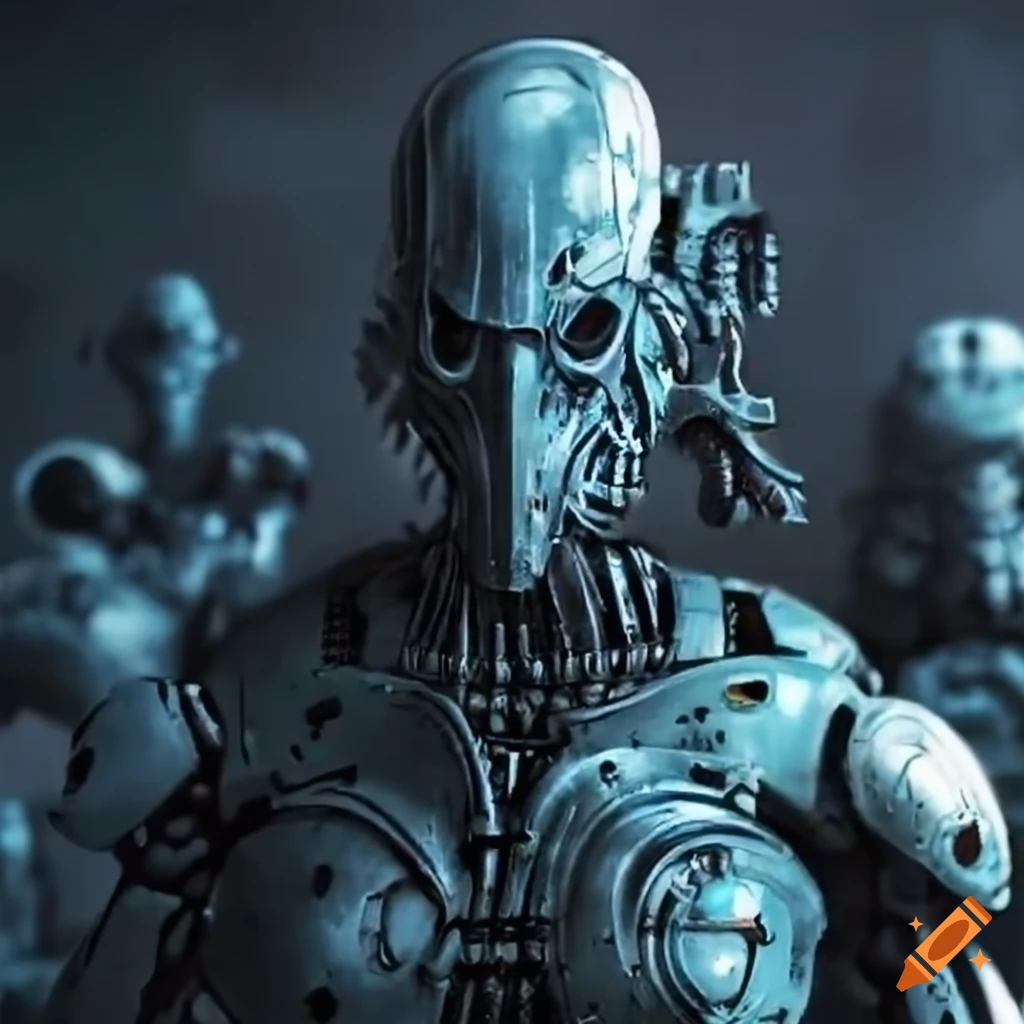 War of robot armies in an alien landscape