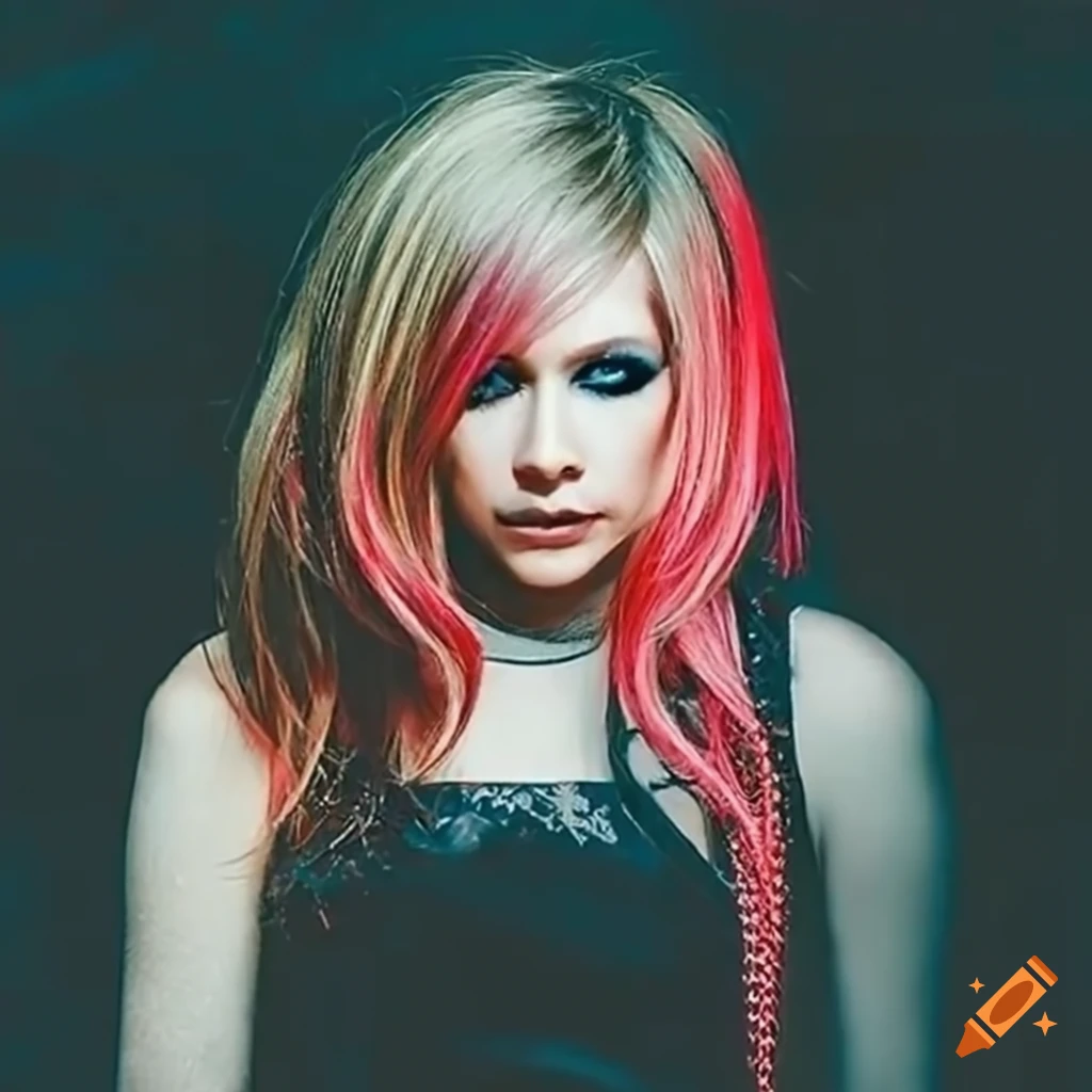 Avril lavigne in a gothic video game setting on Craiyon