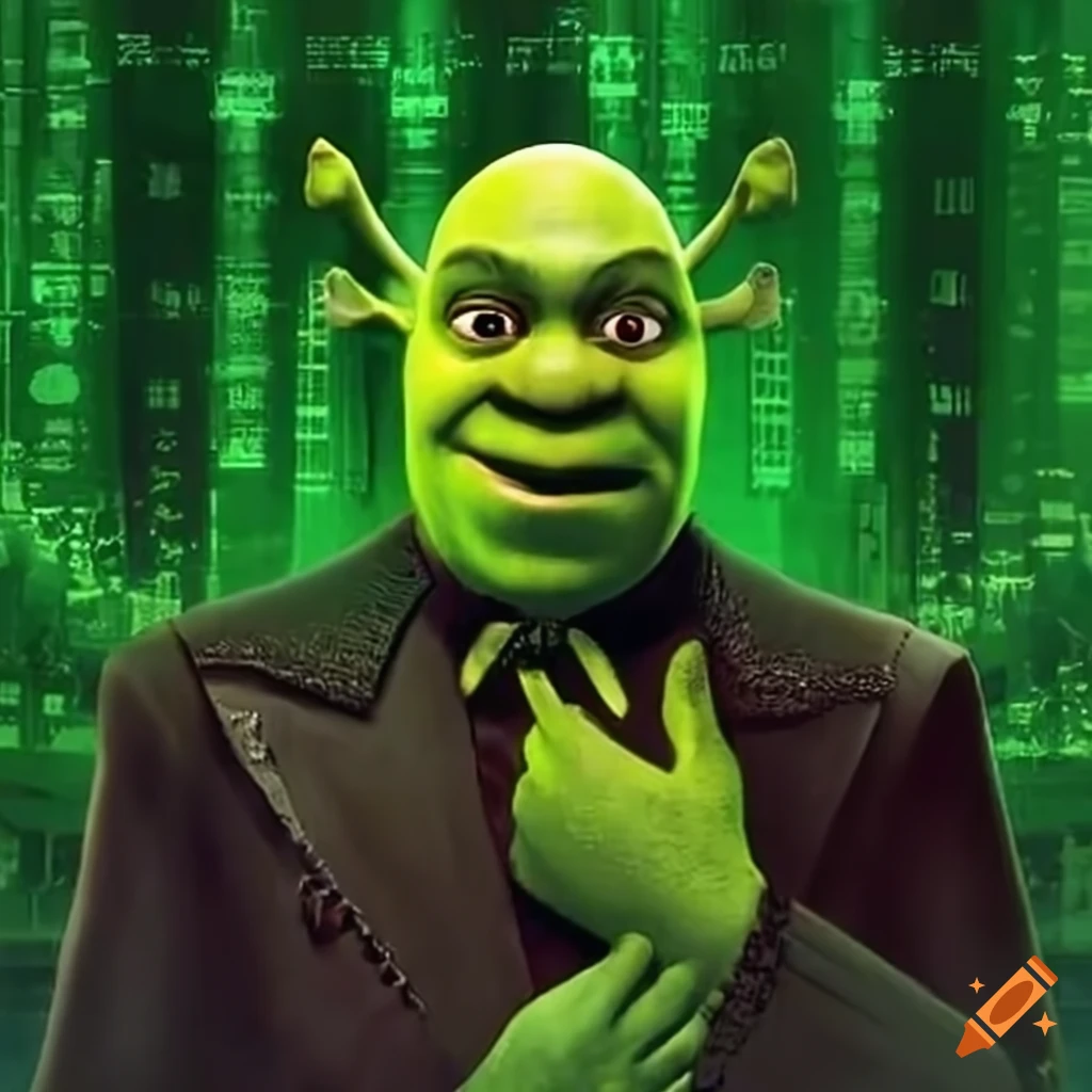Shrek as a Matrix chartacter