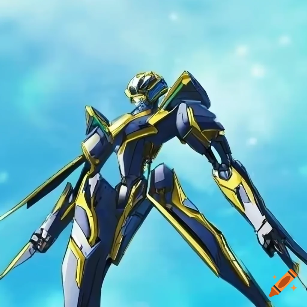 Detailed light mech design with female style from code geass on craiyon