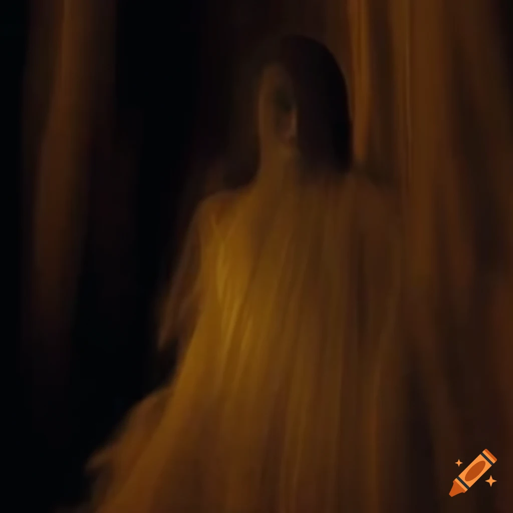 Transparent soul manifesting in a haunted house