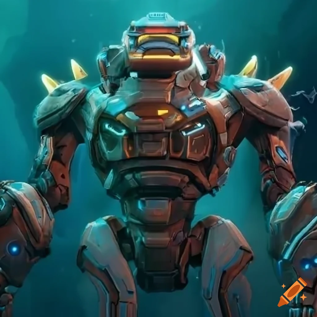 Sleek And Powerful Mech Suit In The Subnautica Series On Craiyon