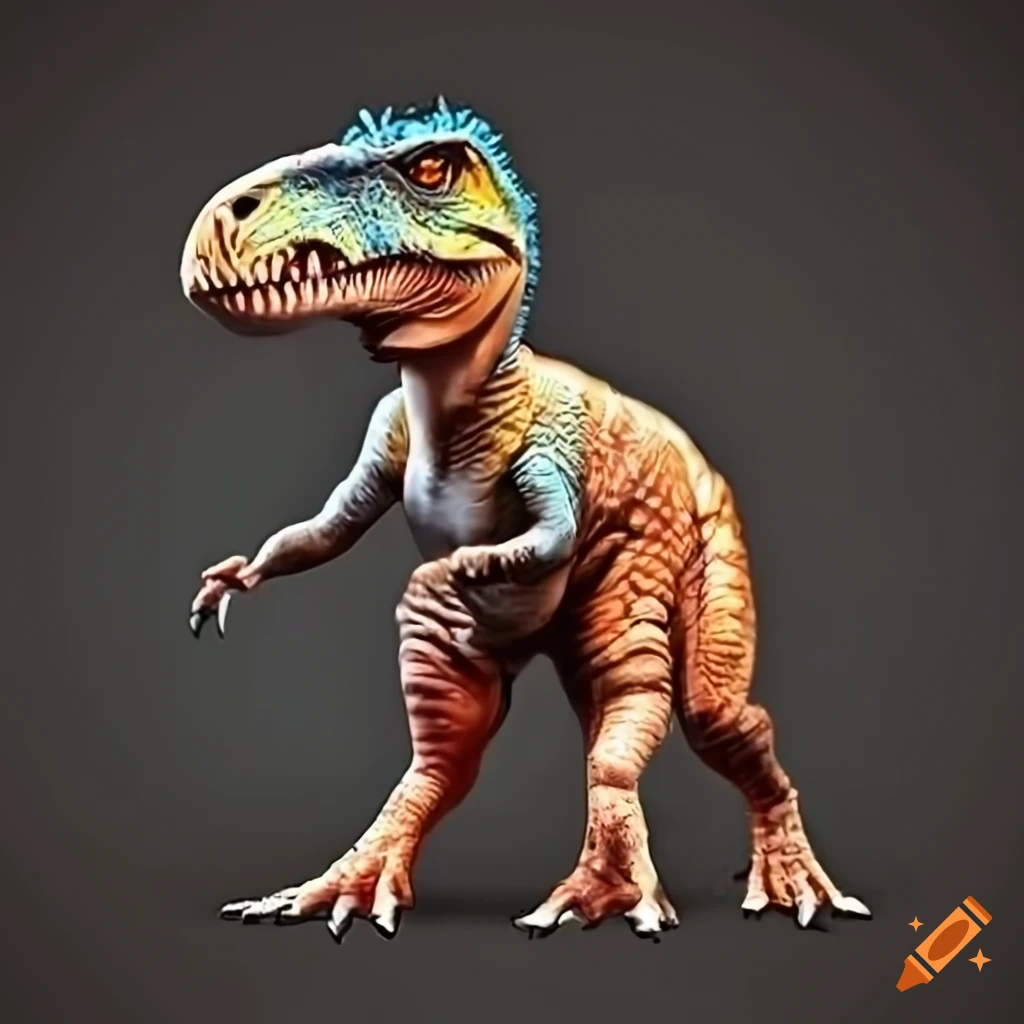 Scary dinosaur illustration on Craiyon