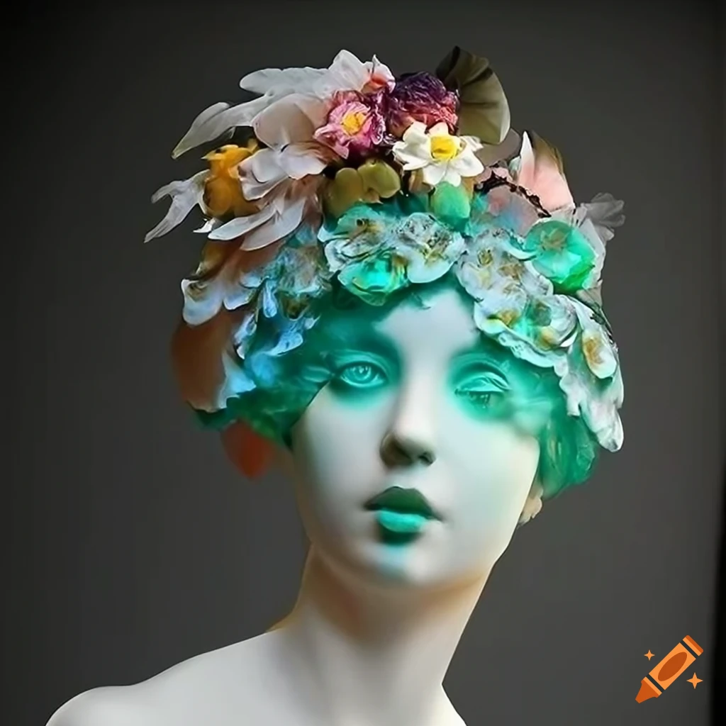 Sculpted 4k ultra hd quality art with intricate details and art nouveau