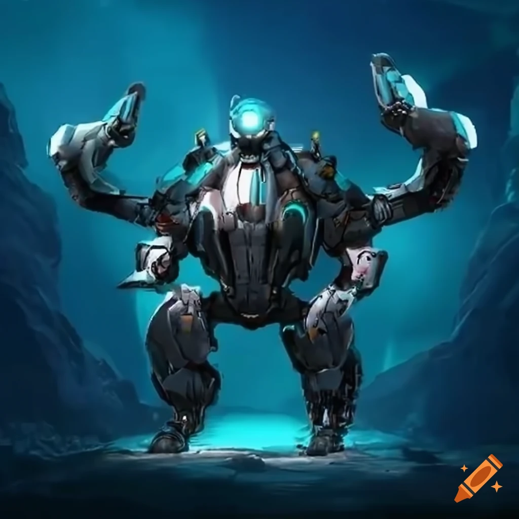 Sleek and powerful mech suit in subnautica series on Craiyon