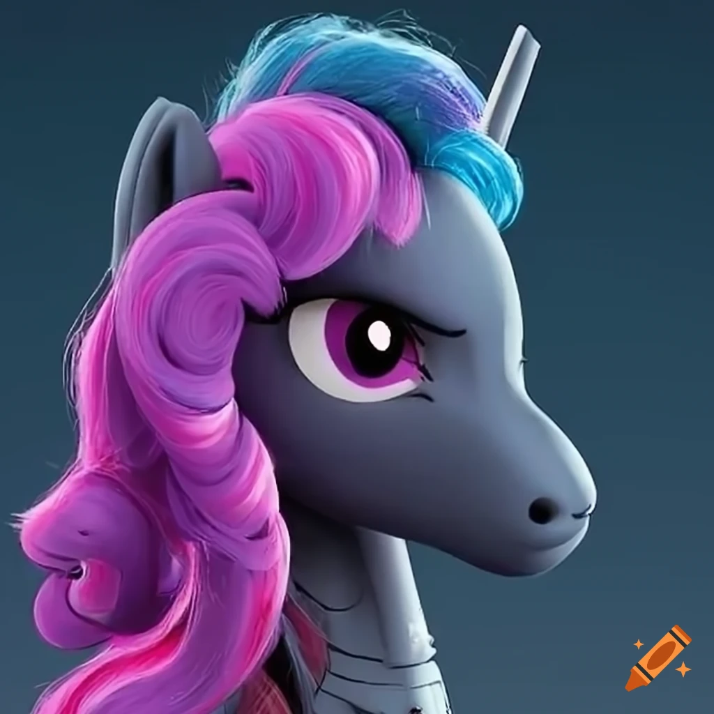Mechanical my little pony character on Craiyon