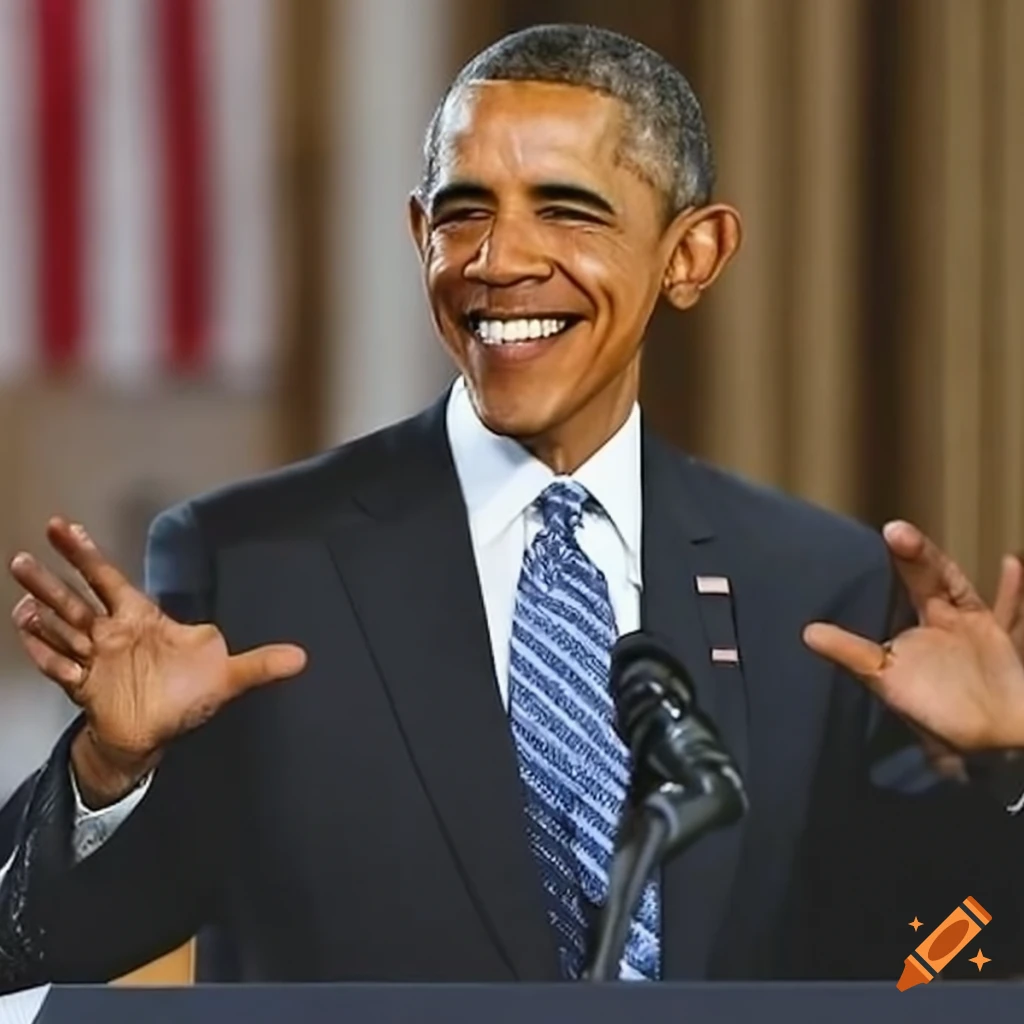 Happy and successful President Obama