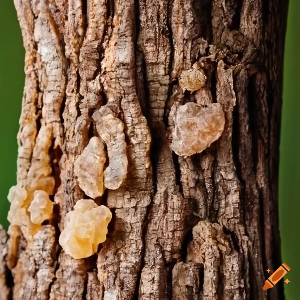 Boswellia serrata on the Salaitree, resin from the tree's bark on Craiyon