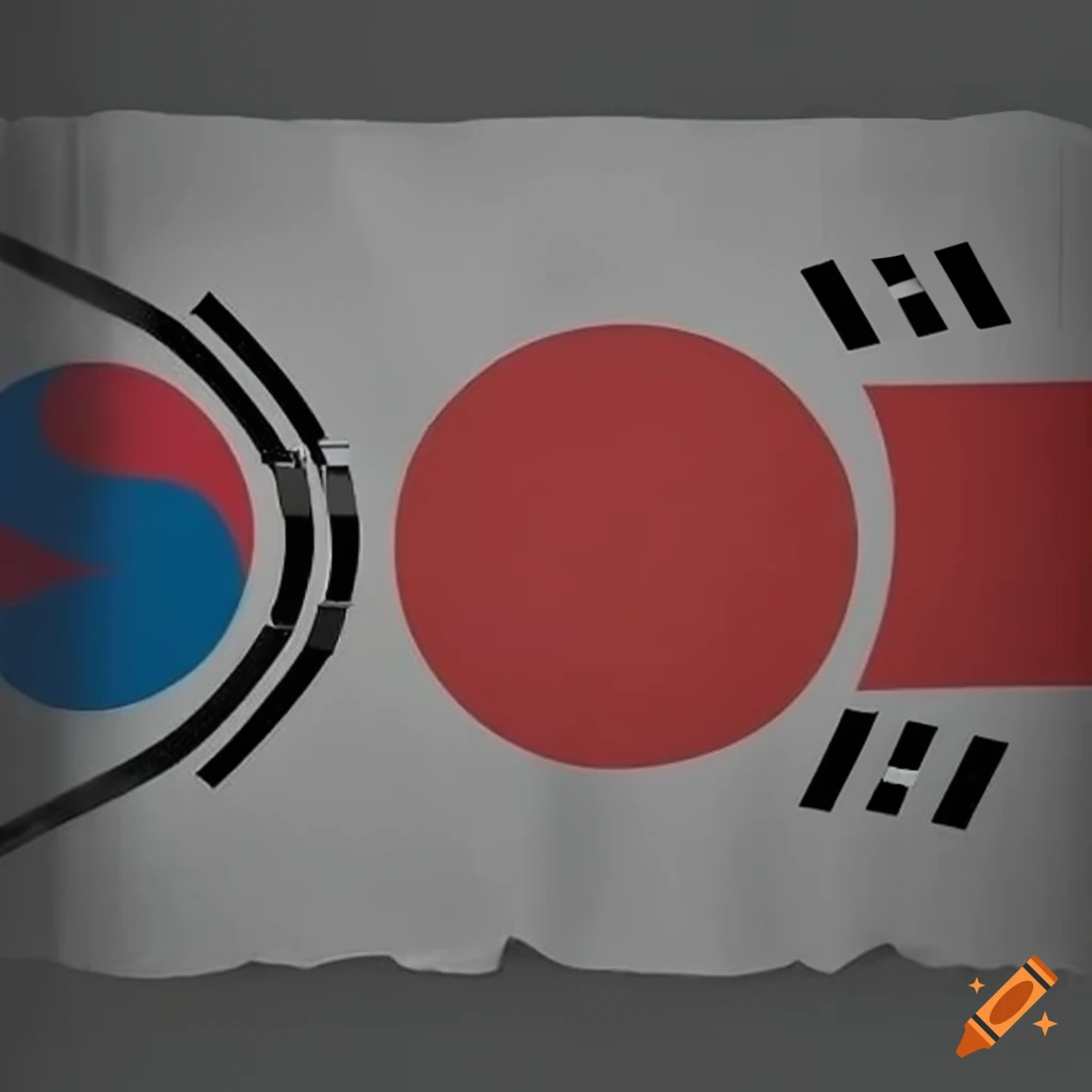 Blend of the South Korean, Japanese, and Chinese national flags