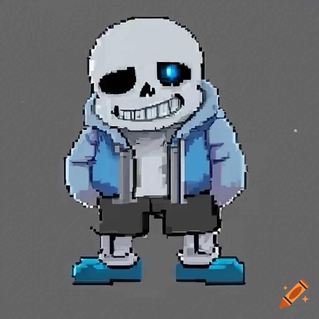 Sans from Undertale fighting an imposter in a game crossover