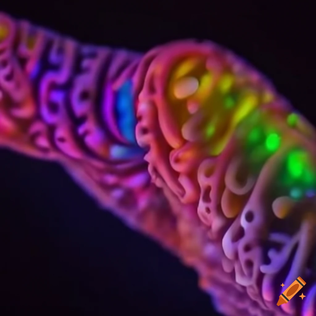 Colorful and psychedelic pyrosome