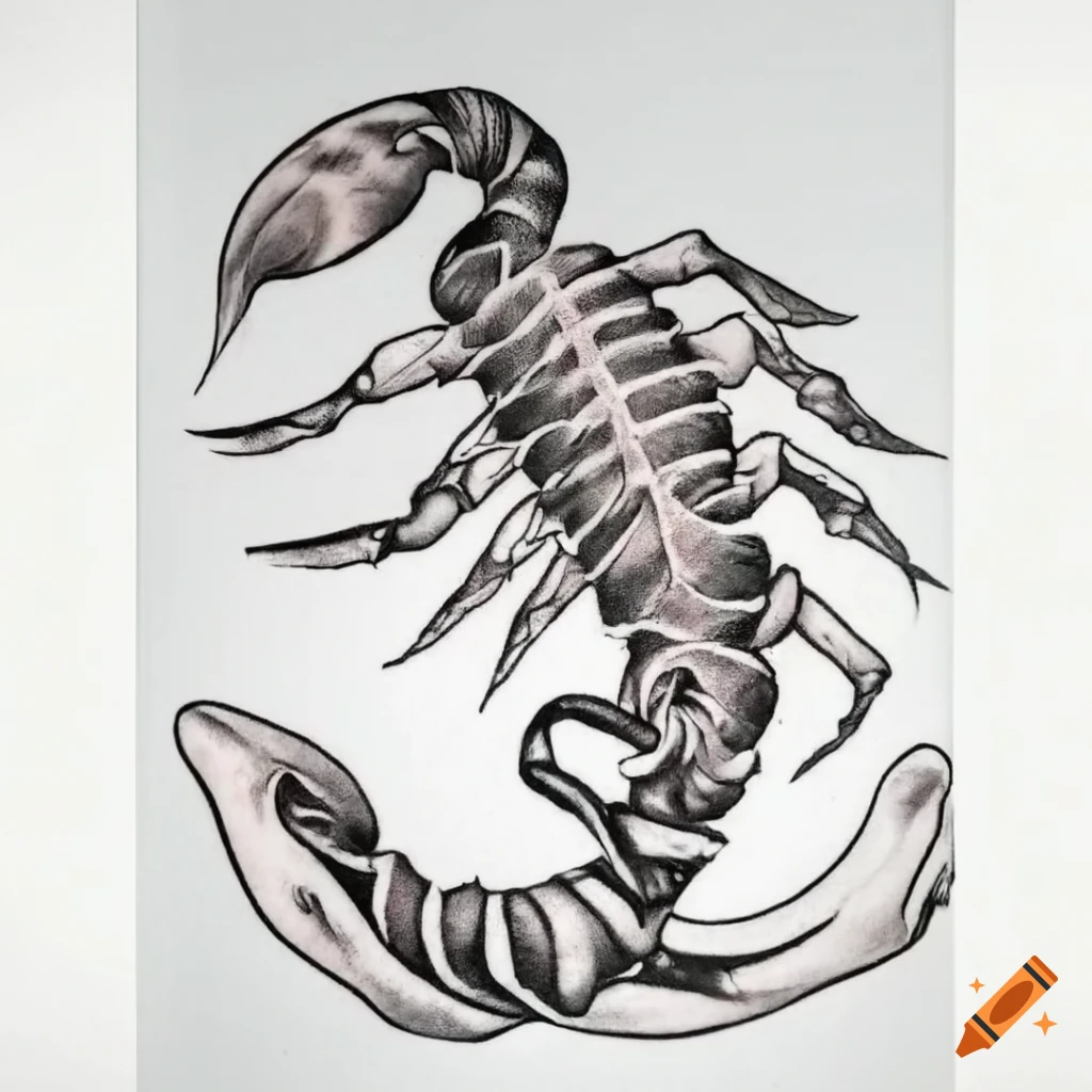Black sketchy scorpion. Sharp claws and tail.... - Stock Illustration  [79479957] - PIXTA