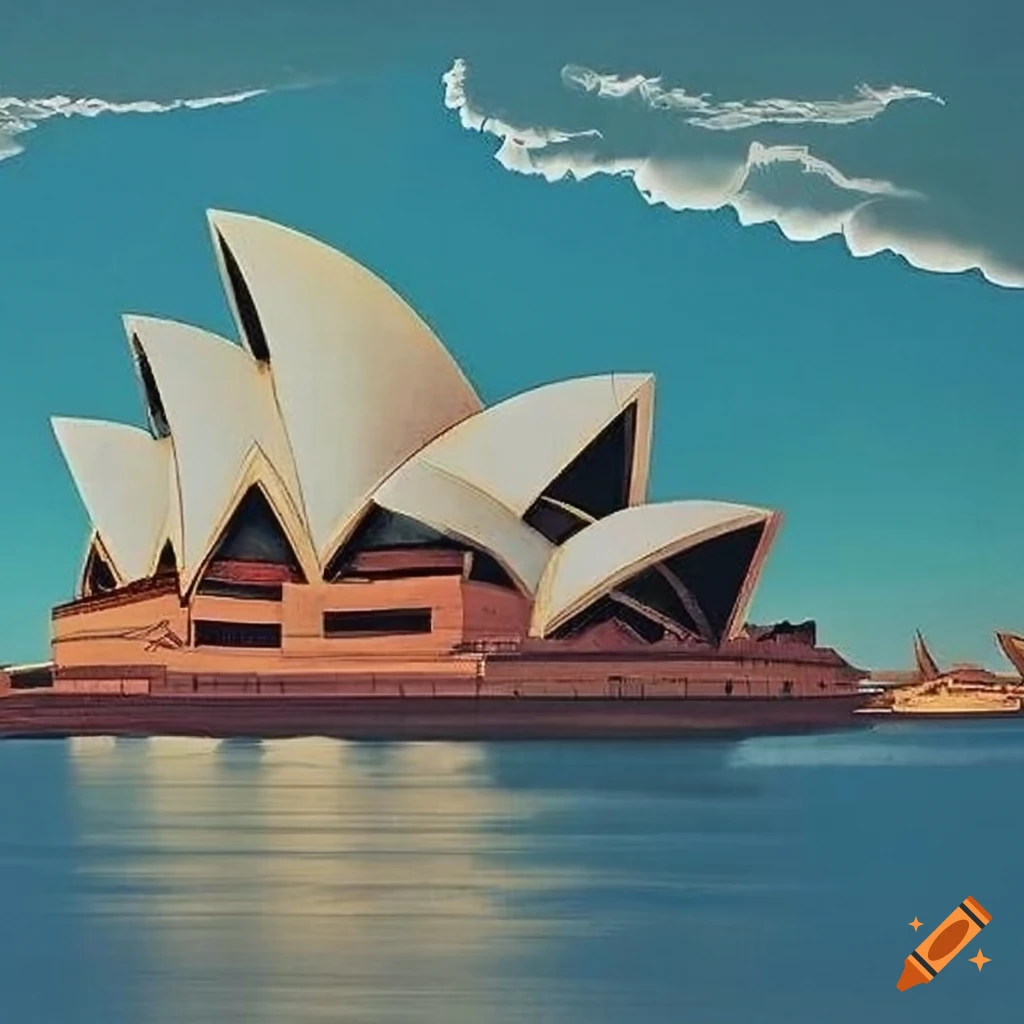 Sydney Opera House By Guy Billout On Craiyon