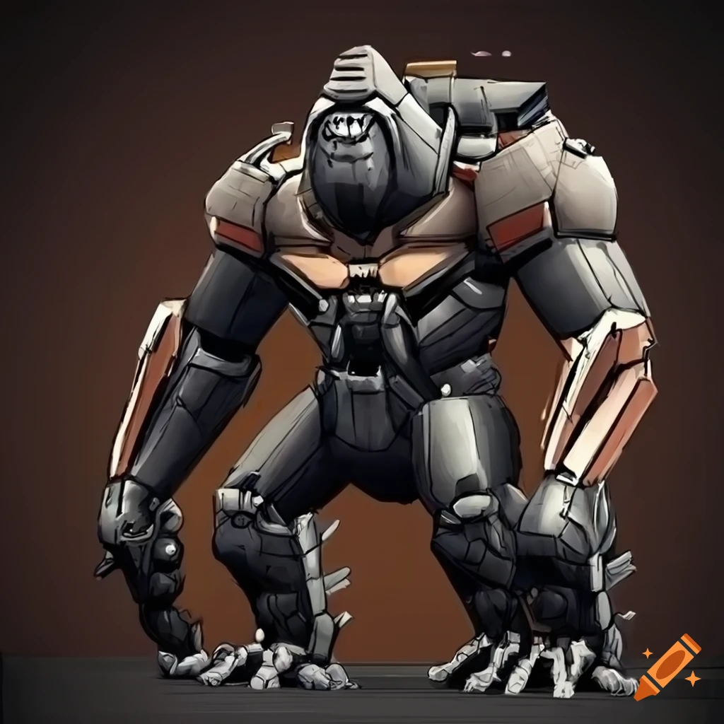 Mechanical gorilla on Craiyon