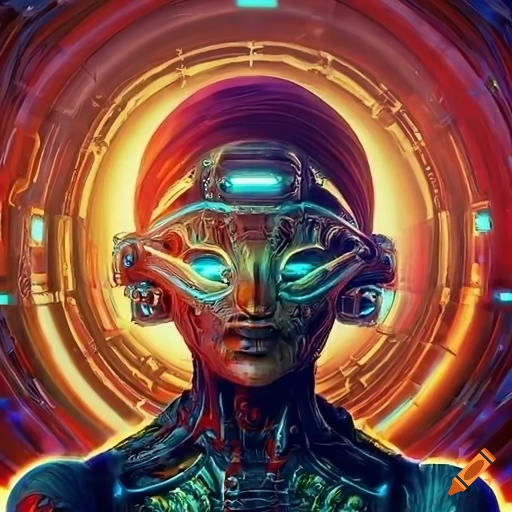 Epic counterculture optimistic utopian futurist biomechanoid science fiction in 8k resolution