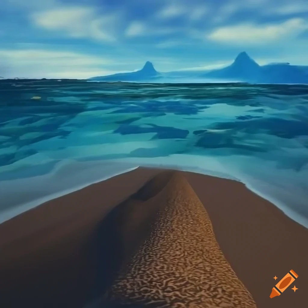 Salty Salty Shore landscape in Super Mario 64