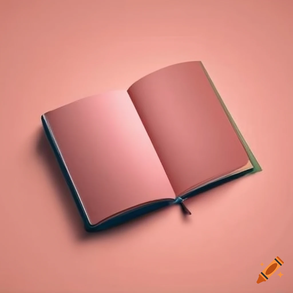 Open notebook with empty pages
