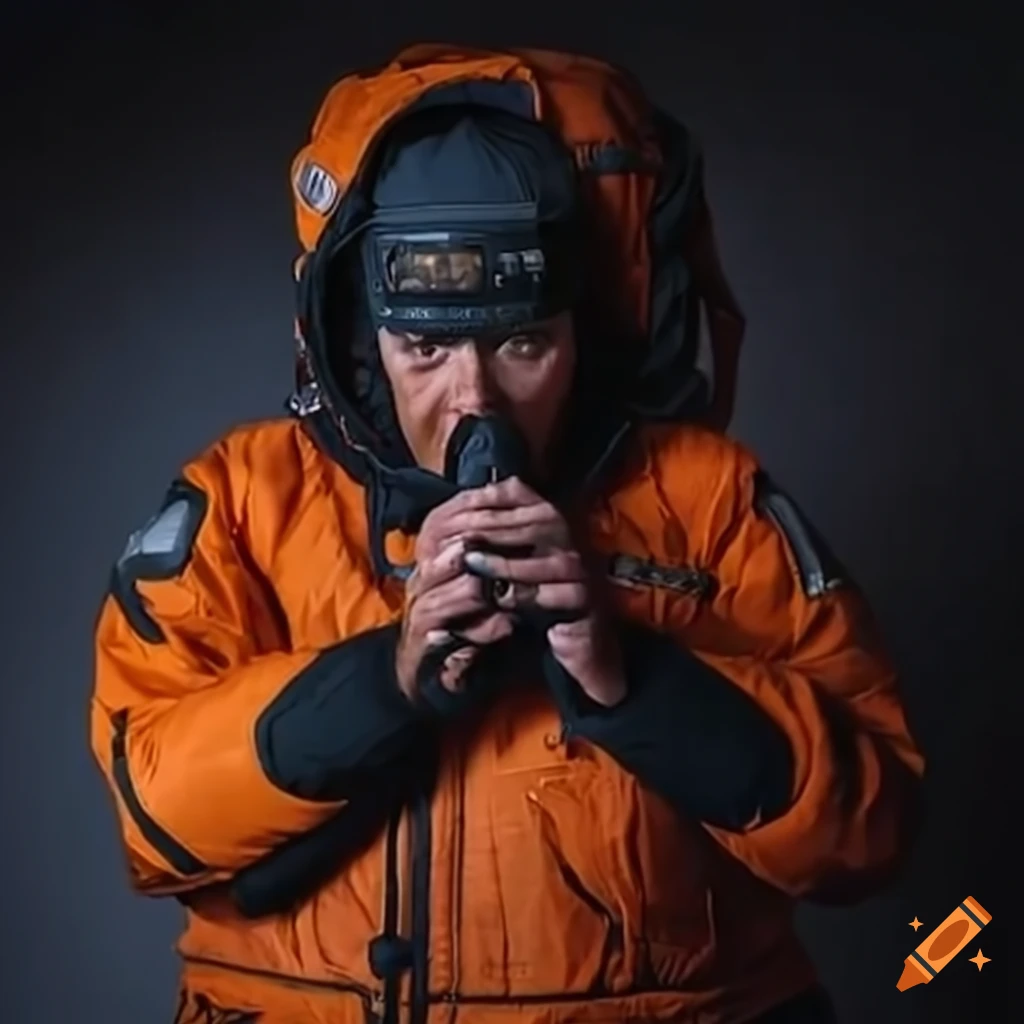 Search and rescue professional on mountain saving lives