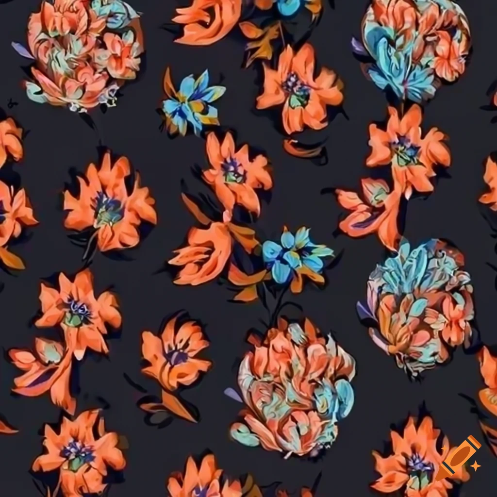 Seamless floral pattern on Craiyon