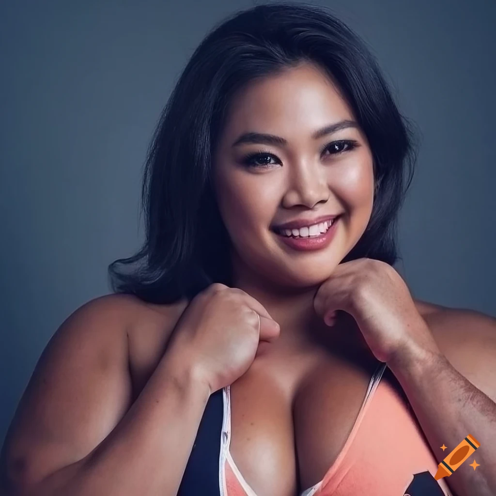 Smiling fit muscular Filipina woman with tattoos