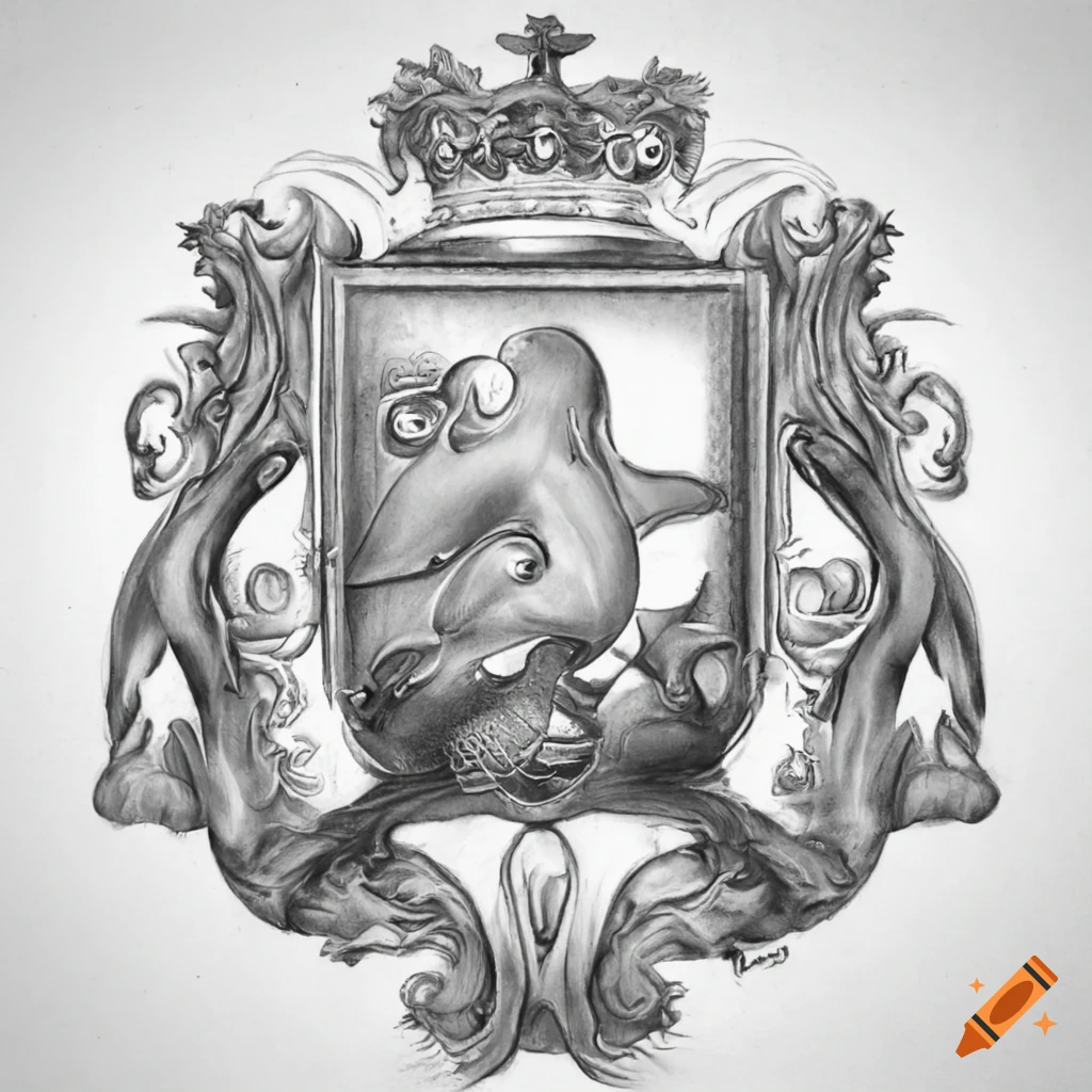 Coat of arms with a dolphin