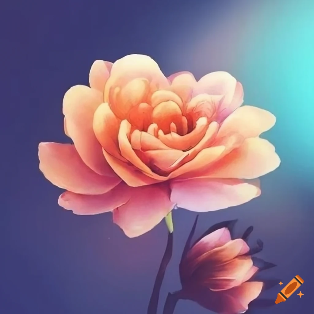 Congratulations postcard with flower and thank you message
