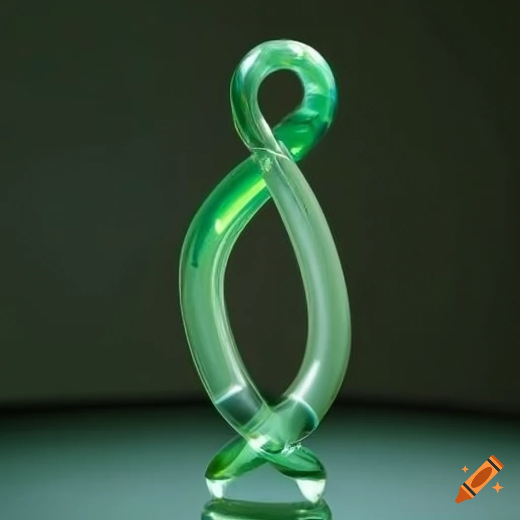 Translucent glass pipe filled with green liquid on Craiyon