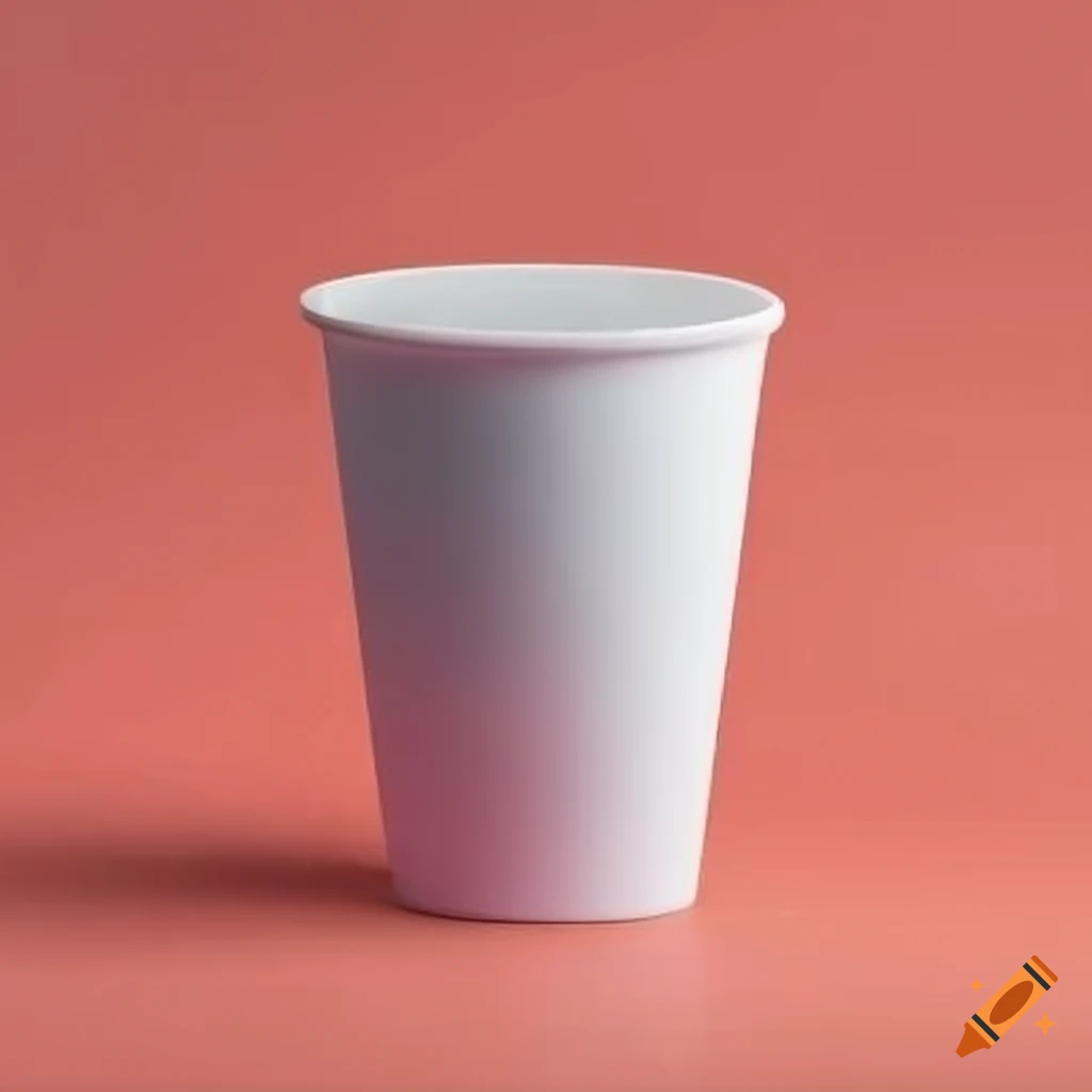 White styrofoam cup with colorful and asian inspired background on Craiyon