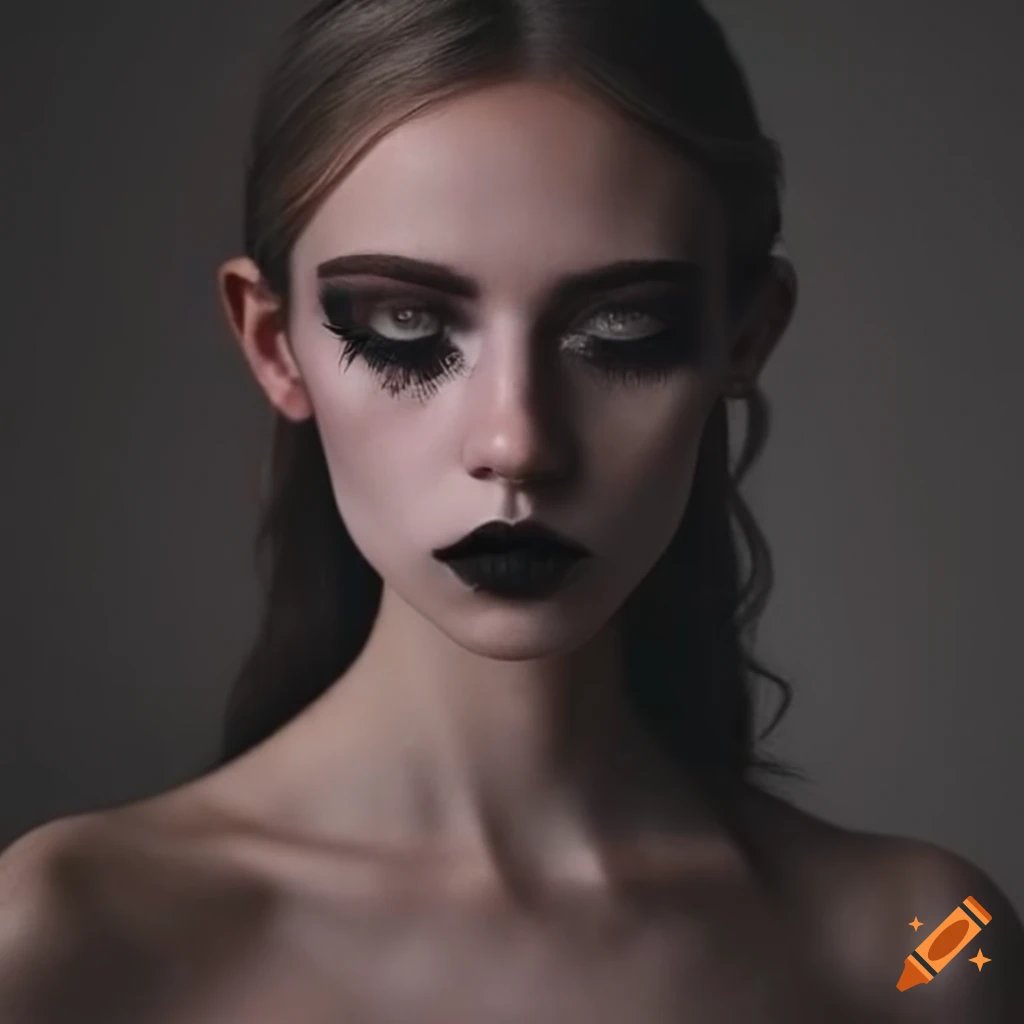 Dark academia makeup on Craiyon