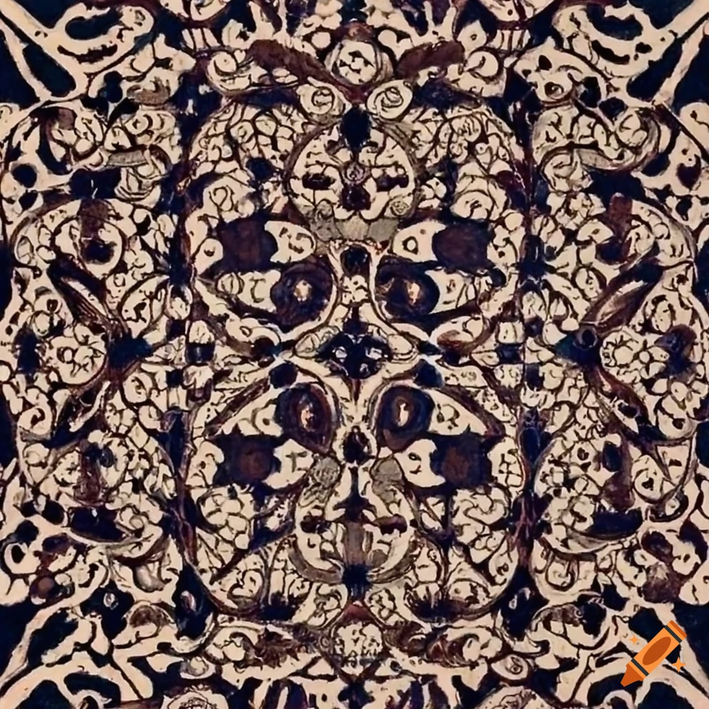 Moorish arabesque design with grapes