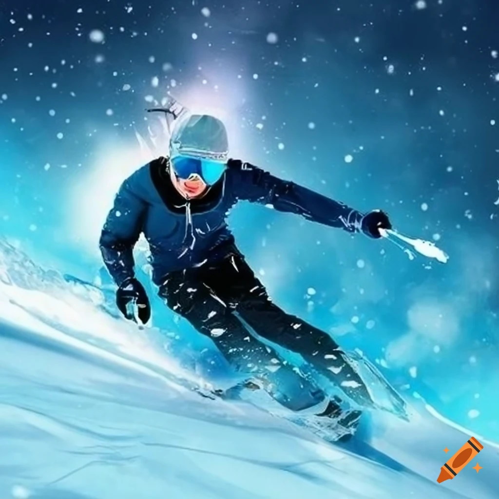 Winter sports gear poster with detailed specifications on Craiyon