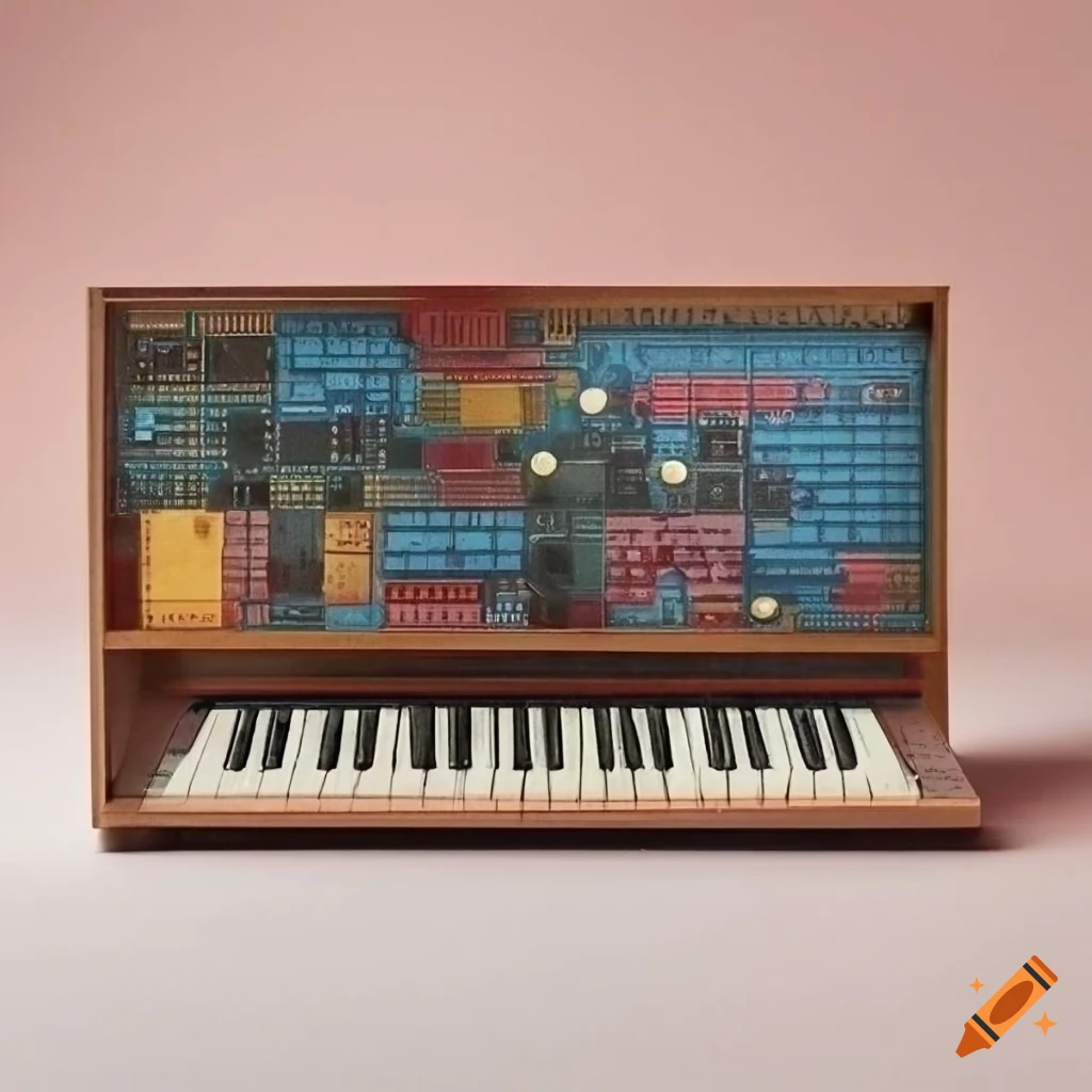 Vintage 1960s synthesizer board game on Craiyon