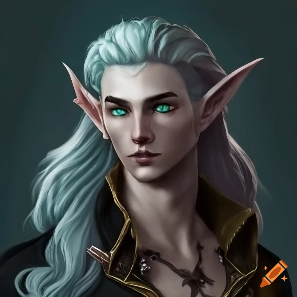 Male moon elf tailor on Craiyon