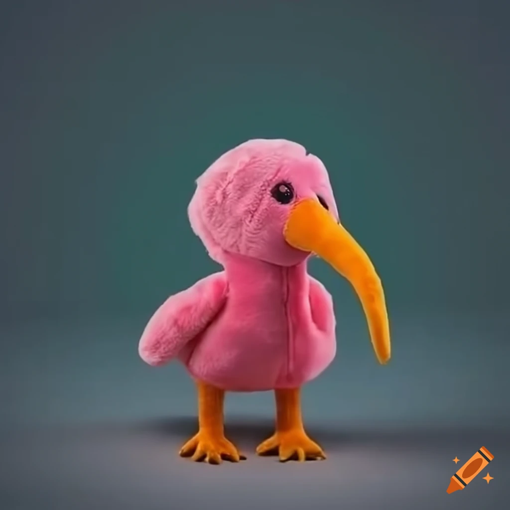Plushie ibis near a microphone